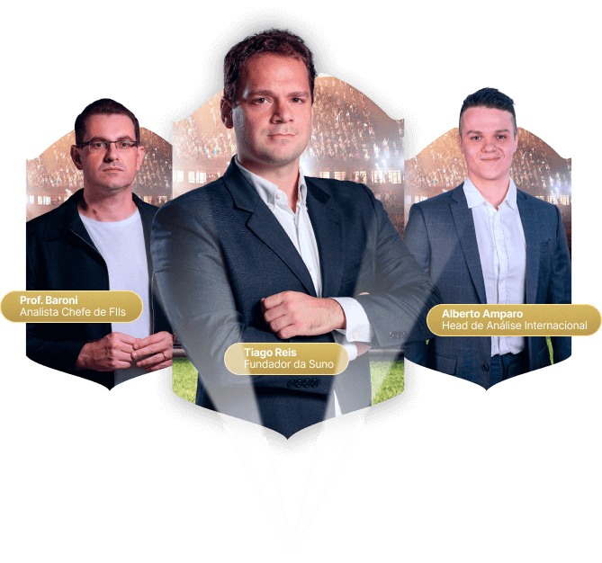 Prof Baroni, Tiago Reis e Alberto Amparo