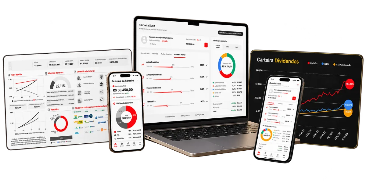 Plataforma Suno em notebook e celular