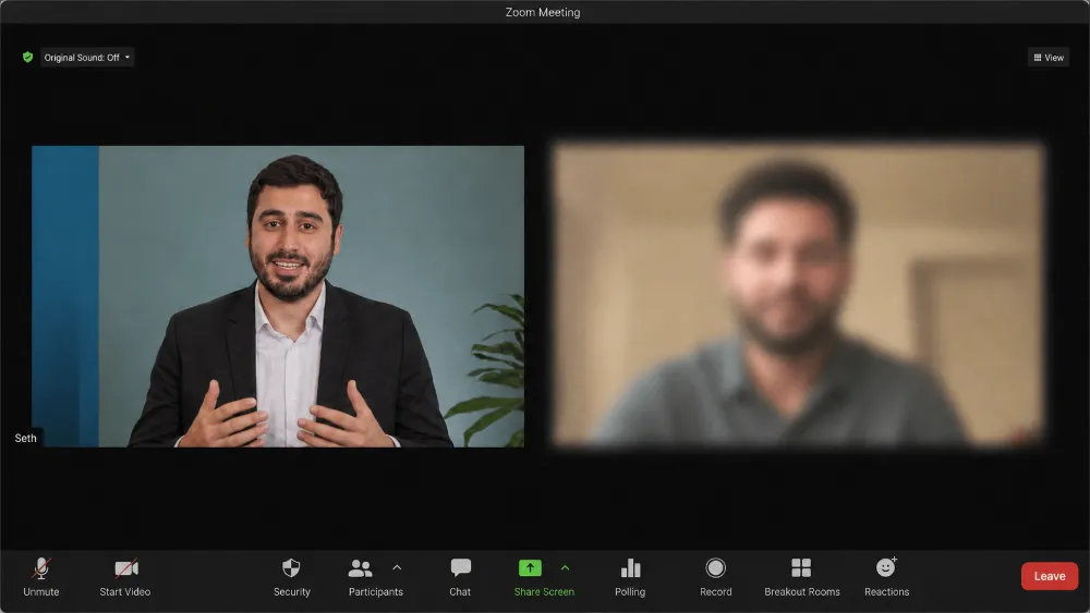 Hotseat de balanceamento de carteira por videochamada