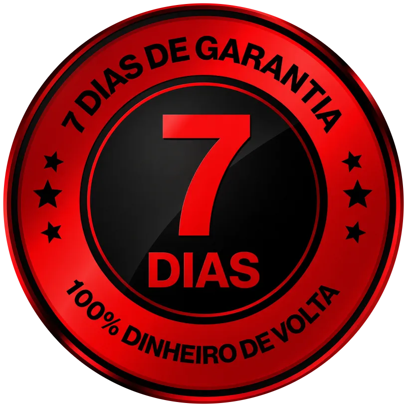 Selo de garantia de 7 dias, 100% do dinheiro de volta