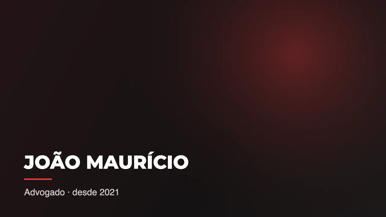 Depoimento em vídeo de João Maurício