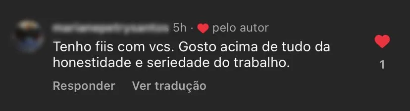 Depoimento: tenho FIIs com vocês, gosto da honestidade e seriedade do trabalho