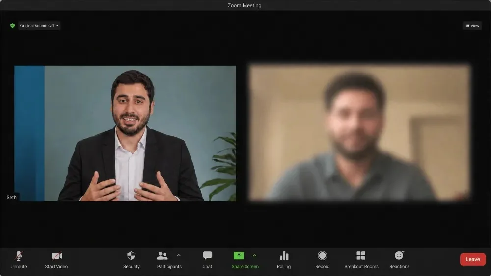 Hotseat de balanceamento de carteiras em videochamada